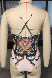 Fashion Sexy Print Frenulum Swimwears