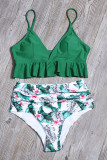 Fashion Sexy Print Split Joint Swimwears