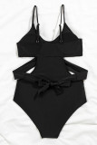 Fashion Sexy Solid Split Joint Swimwears
