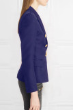 Fashion Street Solid Turn-back Collar Outerwear