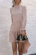 Fashion Celebrities Solid Split Joint O Neck Irregular Dresses