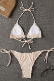 Fashion Sexy Solid Frenulum Swimwears