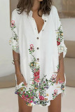 Fashion Casual Print Split Joint Mandarin Collar A Line Dresses