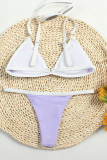 Fashion Sexy Solid Split Joint Swimwears
