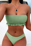 Fashion Simplicity Solid Split Joint Swimwears