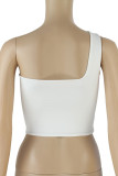 Fashion Sexy Solid One Shoulder Tops