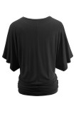 Fashion Casual Solid Split Joint O Neck T-Shirts