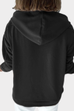 Casual Solid Cross Straps Hooded Collar Tops