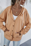 Fashion Casual Solid Hooded Collar Tops