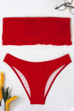 Fashion Simplicity Solid Split Joint Swimwears