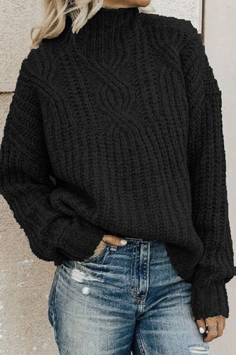 Fashion Casual Adult Solid Pullovers Turtleneck Tops