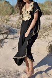Fashion Vacation Print Split Joint Swimwears Cover Up