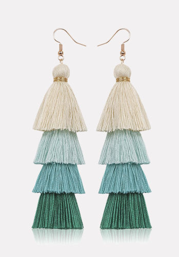 Fashion Tassel Contrast Earrings