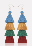 Fashion Tassel Contrast Earrings