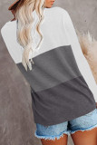 Fashion Casual Solid Split Joint O Neck T-Shirts