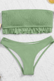 Fashion Simplicity Solid Split Joint Swimwears