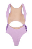 Fashion Simplicity Solid Backless Swimwears