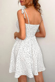Fashion Bohemian Print Split Joint Spaghetti Strap A Line Dresses
