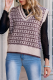 Casual Patchwork Basic V Neck Tops