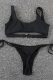 Fashion Sexy Solid Frenulum Swimwears