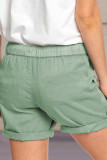 Fashion Simplicity Solid Straight Mid Waist Bottoms