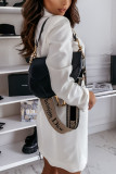 Fashion Street Solid Frenulum Turn-back Collar Outerwear