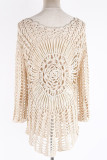 Fashion Vacation Solid Hollowed Out Swimwears Cover Up