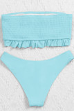 Fashion Simplicity Solid Split Joint Swimwears