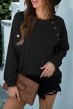Fashion Casual Solid Split Joint O Neck T-Shirts