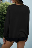 Fashion Casual Solid Split Joint O Neck T-Shirts