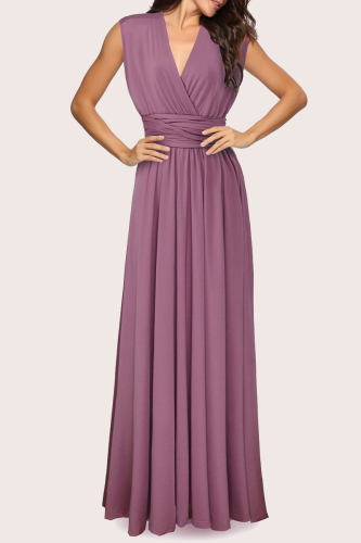 Fashion Elegant Solid Strap Design Asymmetrical Collar Evening Dress Dresses