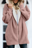 Fashion Street Solid Split Joint Hooded Collar Outerwear