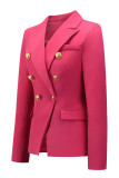 Fashion Street Solid Turn-back Collar Outerwear