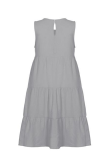 Casual Solid Split Joint O Neck Cake Skirt Dresses