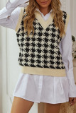 Fashion Casual Geometric Split Joint V Neck Tops