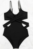 Fashion Sexy Solid Split Joint Swimwears