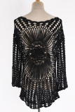 Fashion Vacation Solid Hollowed Out Swimwears Cover Up