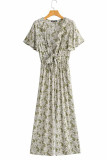 Fashion Sexy Print Split Joint V Neck Loose Jumpsuits