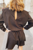Fashion Casual Solid Split Joint O Neck A Line Dresses