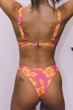 Fashion Vacation Print Split Joint Swimwears