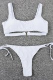 Fashion Sexy Solid Frenulum Swimwears