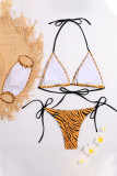 Fashion Sexy Print Frenulum Swimwears