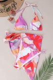 Fashion Sexy Print Backless Swimwears