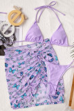 Fashion Sexy Print Frenulum Swimwears