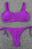 Fashion Sexy Solid Frenulum Swimwears