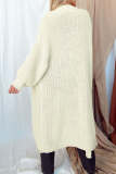 Casual Solid Split Joint V Neck Tops Sweater