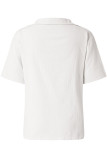 Fashion Celebrities Solid V Neck Tops