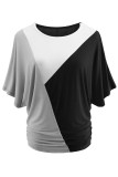 Fashion Casual Solid Split Joint O Neck T-Shirts