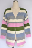 Fashion Street Striped Split Joint Tops
