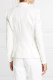 Fashion Street Solid Turn-back Collar Outerwear